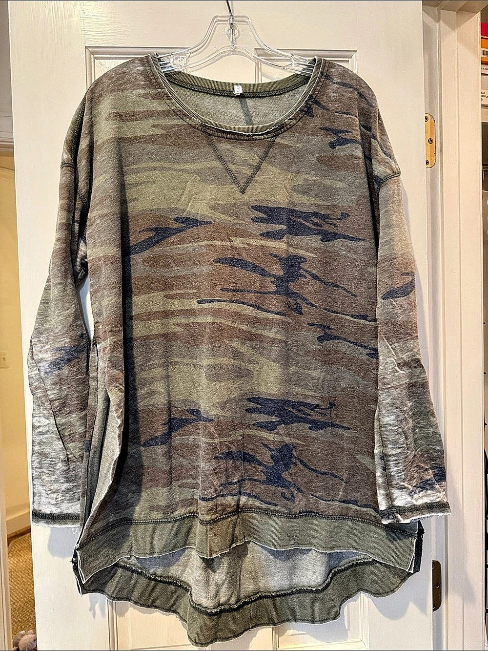 Z Supply The Camo Weekender Pullover Long Sleeve Camo Top